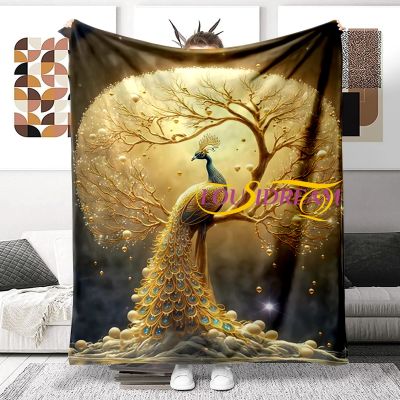 【CW】卍۩❏  Peacock  Blanket Super Soft Fleece Throw Blankets for Bedroom Couch Sofa