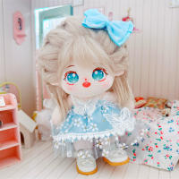 20cm Cute Doll Accessories Butterfly Blue Tulle Dress Hairpin Clothes Set Cho Mi Yeon Minnie Mina Tzuyu Girls Gift