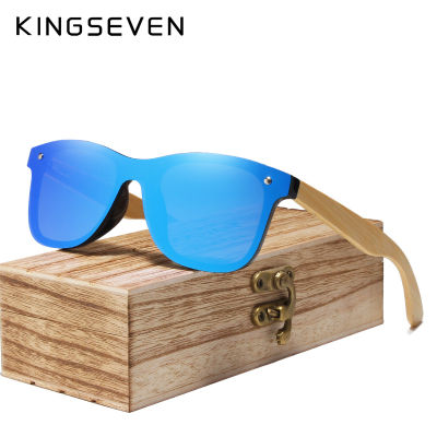 KINGSEVEN Fashion 100Handmade Bamboo Sunglasses Polarized Driving Eyewear Mirror UV400 Lens Wooden Glasses With Wood Case