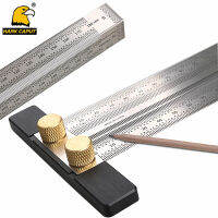 ความแม่นยำสูง T-Type Line Scriber Hole Scale ไม้บรรทัดสแตนเลสเครื่องหมายสำหรับ DIY งานไม้ช่างไม้วัด