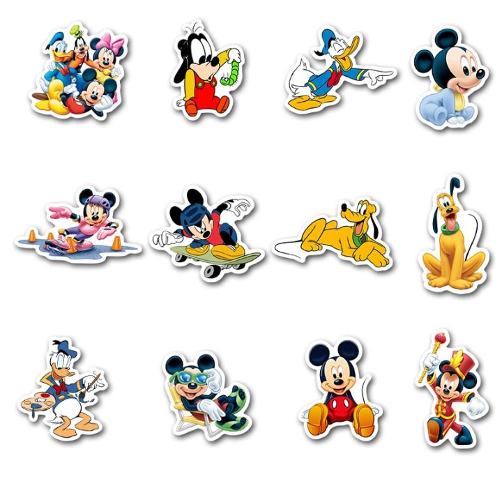 mickey-mouse-stickers-no-repeating-pull-bar-box-guitar-personalized-graffiti-cartoon-kids-sticker-toy