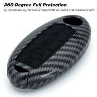 5 Button Carbon Fiber Remote Key Fob Shell Case Cover Holder For Nissan Qashqai Rogue Murano Maxima Altima Sentra Pathfinder