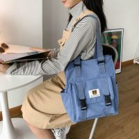 Can Fit A4 Ulzzang Korean Cute Nylon Big Capacity Women Tote Bag Shoulder Bag Handbag for Women Birthday Gift 【JULE】