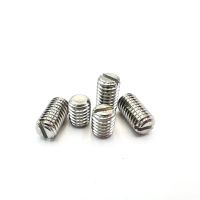 5/10pcs M1.2 M1.4 M1.6 M2 M2.5 M3 M4 M5 M6 M8 GB73 304 Stainless Steel Slotted Head Flat Point End Headless Grub Bolt Set Screw Fasteners