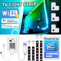 LED Strip For Magic Home WIFI Light Strip With Remote Control RGB 5050 Backlight With Connector 5V USB Strip