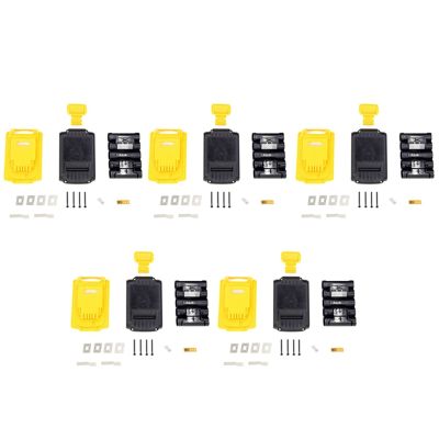 5X Battery Replacement Plastic Case for DeWalt 20V DCB201,DCB203,DCB204,DCB200 18V Li-Ion Battery Cover for 3A 4A 5A