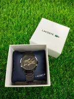 Lacoste Ladycroc TD-LC2001192 Damenarmbanduhr สแตนเลสสีดำ กันน้ำได้  ส่งฟรี มีประกัน