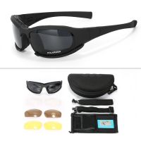 Ablack Polarized set Tactical Polarized PC Glasses Set Military Goggles Army Sunglasses With 4 Lens Men Shooting Hiking Outdoor Sports Eyewear Set