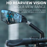 WEST BIKING Bicycle Rearview Mirror Universal Wide-Range 360° Adjustable Mirror For Mountain Road Bike Motorcycle Scooter Safety