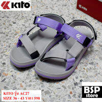 จัดส่งฟรี** รองเท้ารัดส้น  kito รุ่น Flow TwoTone AC27 สีม่วง ใส่ได้ทั้งชาย หญิง size 36-43 [ของแท้ 100%]