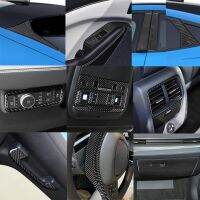 Car Interior Vents Pulley Button Frames Torage Box Central Shift Panel Carbon Fiber Sticker For Ford Mustang Mach-E 2021 2022