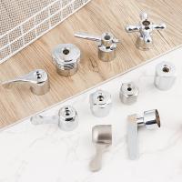 SIIZHEE 1Pcs สากล แกน Handwheel วาล์วเปิดอย่างรวดเร็ว อุปกรณ์ห้องน้ำ Faucet Handle ที่จับอ่างล้างหน้า รางน้ำขนาดเล็ก วาล์วสามเหลี่ยม