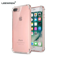 LEEWINDAสำหรับiPhone 7 Plusเคสโทรศัพท์iPhone 8 Plusเคสโทรศัพท์Clearเคสกันกระแทกมือถือฝาครอบแท่งซิลิโคนโปร่งแสงเคสทีพียู