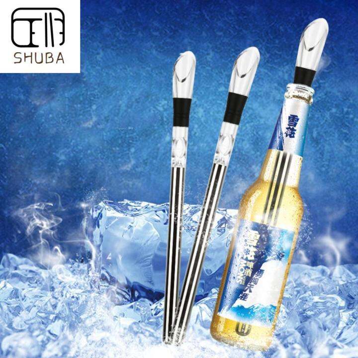 SHUBA Aerator Iceless Stainless Steel 3in1 Wine Chiller Cooling Stick