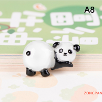 ZONGPAN 5ชิ้นเสน่ห์แฟชั่นแพนด้าสำหรับการทำเครื่องประดับการค้นพบจี้รูปสัตว์เรซิ่นแบบ DIY ต่างหูเครื่องประดับแฟชั่น