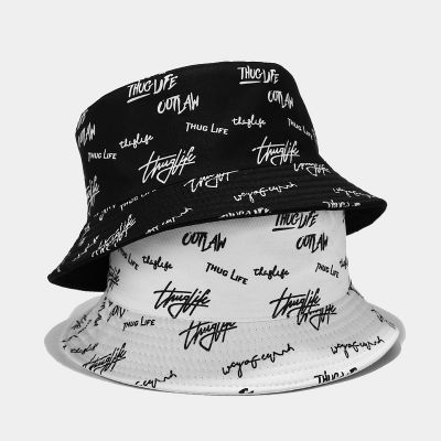 [hot]Hot Selling Bucket Hat Women English Letters Double Side Cotton Reversible Sun Protection Cap Mens Panama Hat Fisherman Hats