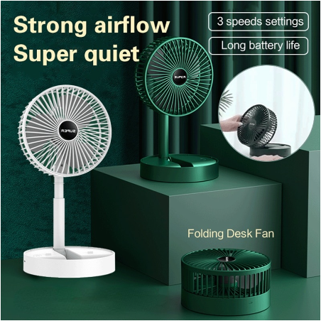 SUPER Rechargeable Electric Fan Desktop Portable Fan Rechargeable Mini ...