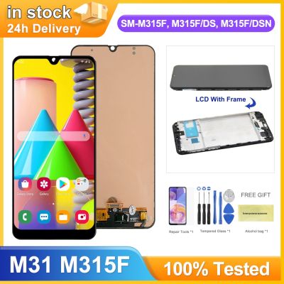 【CW】 AAA Quality M31 Display Screen With Frame for Samsung Galaxy M315 M315F Lcd Touch Digitizer Assembly