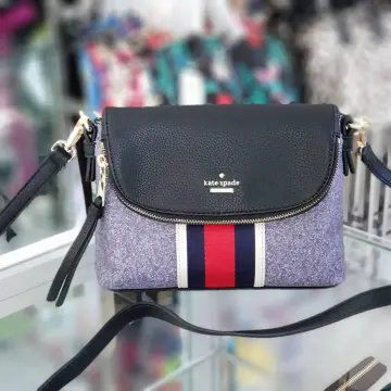 Kate Spade Harlyn Pebbled New York Leather Crossbody Bag - Grey/Black |  Lazada PH