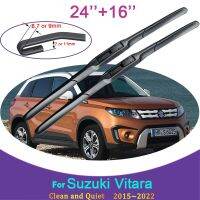 สำหรับ Suzuki Vitara 2015 2016 2017 2018 ~ 2022สอง Wiper Karet หิมะขูดด้านหน้าสติ๊กเกอร์ตกแต่งรถยนต์ที่ปัดน้ำฝนกระจกหน้า