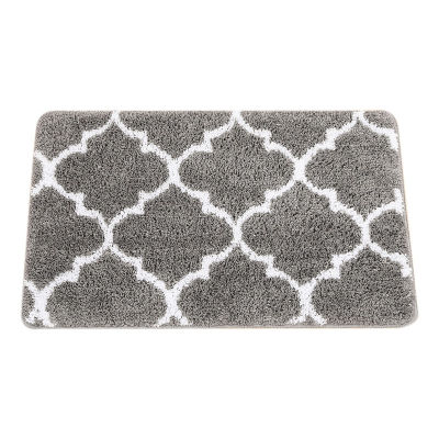 Bathroom Rugs Microfiber Bath Shower Mat, Machine Wash and Dry, Non-Slip Absorbent Shaggy Carpet Bath Mat for Bathroom