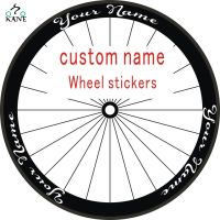 Custom Name 12pics/set Road Bike 700c Wheel Rim Sticker Personalised Name Sticker DIY Wheel Decals For Bike Wheelrim