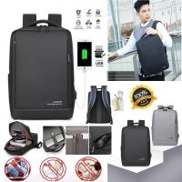 Mens backpack กระเป๋าเป้สะพายหลังแล็ปท็อปกระเป๋าเดินทางกันน้ำ กระเป๋าเป้กันขโมยสามารถใช้กระเป๋าเป้พอร์ตชาร์จ USB