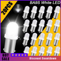 Ba9s แผงไฟหน้า Led สำหรับรถยนต์20ชิ้นหลอดไฟแบบกว้างโคมไฟอ่านหนังสือในร่มหลอดไฟกลมแผงไฟแดชบอร์ด