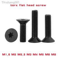 5/10/20/50PCS black torx countersunk Screw M1.6 M2 M2.5 M3 M4 M5 M6 M8 GB2673 Six-Lobe Torx Flat Countersunk head Bolts
