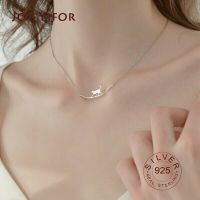 Trendy 925 Sterling Silver cat Zirconia Shiny Star Pendant Necklace For Women Gift beads Choker Wedding Jewelry Fashion Chain Necklaces