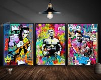 Boxer Street Art โปสเตอร์พิมพ์ Boxing Legend Mike Tyson ภาพ Pop Graffiti Art ภาพวาดผ้าใบ Cuadros Wall Art Home Decor