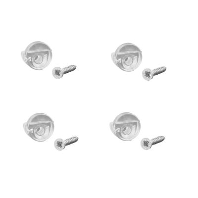 4pcs Mirror Wall Clips Fixing Kit Frameless Clips Glass Bracket Mounting Hanging Hardware For Fixing Glass Cabinet Doors Wall Stickers Decals