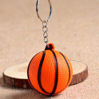 20 Pcslot Cheap Basketball PU Keychain Toys, Fashion Sport Key Chains Jewelry Gift for Boys and Girls