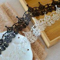 2 Meters Water Soluble Lace Venise White Black Lace Trim for Wedding Bridal and Garment Decoration 5cm Free Shipping Fabric  Material