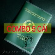 COMBO 4 cái vỏ bao hộ chiếu passport dẻo trong có khe đựng vé máy bay và