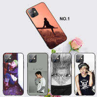 Casing หรับ iPhone 11 12 Mini X Xs XR Pro Max 6+ 6s+ 7+ 8+ 6 7 8 Plus 5 5s SE 2020 EL48 G-Dragon BIGBANG Pattern Phone เคสโทรศัพท์ อ่อนนุ่ม TPU Black ปก