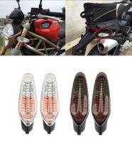 Smoke Motorcycle Front Rear 12V Turn Signal Indicator Amber Light 10W Bulb for Ducati Monster 696 796 821 1100 Multistrada 1200