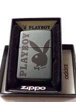 Zippo 49342  play boy  สีดำเมทาลิค  ลายแบบสกรีน   ของใหม่ไม่ผ่านการใช้งาน  มาพร้อมกล่อง  รับประกันของแท้