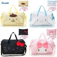 กระเป๋า Duffel Cavayi Sanrio Hellokitty My Melody Cinnamoroll การ์ตูนอะนิเมะแบบพกพากระเป๋าเดินทางพับได้กระเป๋าเดินทางขนาดใหญ่