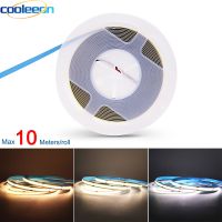 Flexible COB LED Strip Light 12V 24V 10m Warm Natural Cold White 3000K 4000K 6000K RA 90 FOB LED Tape for Room Decor Lights