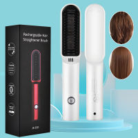 Cordless Hair Straightener Brush Electric Ceramic Hot Comb Beard Straightening Dryer Fast Heating Curler Hair Iron Styler Tools