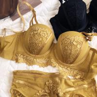Lace Small Chest Gathering Bralette Sexy Upper Thin Lower Thick Half Cup Wire Underwear Set Hollow Bra Cups  Mugs Saucers