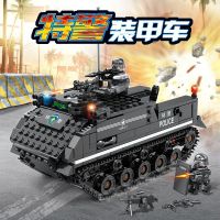 2023 เข้ากันได้กับ Building Blocks Kaizhi City Special Music Light Armed Hummer 7-12 การประกอบปริศนา 67282