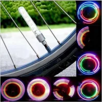 2pcs Colorful Spoke MTB Tyre Tire Flash Lights Warning Cycling Lamp