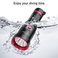 IPX8ไฟฉายดำน้ำแบบมืออาชีพ LED ไฟฉายดำน้ำ XHP70.2 XHP70โคมไฟใต้น้ำกันน้ำชุดไฟฉายดำน้ำโคมไฟดำน้ำ