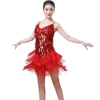 ผู้หญิงเซ็กซี่ลึก V คอเลื่อมพู่ละติน Suspender Dance ชุดแฟชั่น Ballroom Salsa Samba Rumba Tango Dancewear