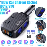 12V-24V Charger USB Type-C PD Splitter Cigarette Socket Lighter