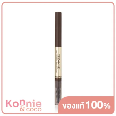 Cezanne Twist-up Eyebrow with Spiral Brush 0.23g #02 Olive Brown