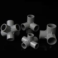 ∈❏☇ chailian261683 20mm 25mm 32mm 40mm 50mm ID 3 4 5 6 Way Gray Tube Joint Pipe Fitting Coupler Aquarium