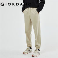 GIORDANO Men Joggers Elastic Waist Comfort Joggers Contrast Color Exposed Seam Relaxed Fashion Casual Tapered Joggers 18113916